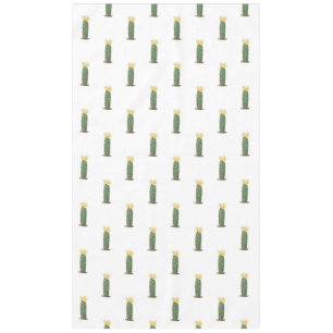 Cute Green Cactus Yellow Flower Desert Tablecloth