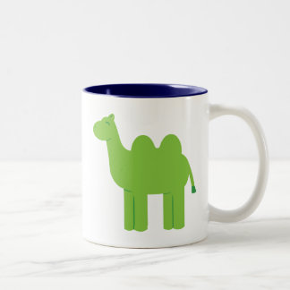 Cute Green Camel Two-Tone Coffee Mug
