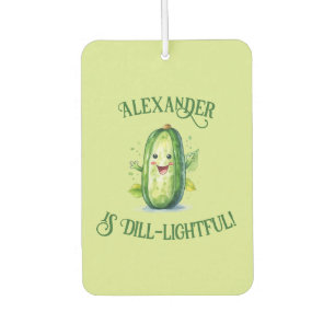 Cute Green Cartoon Pickle Air Freshener