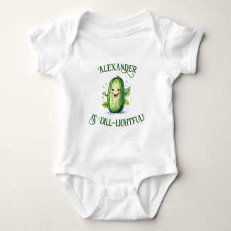 Cute Green Cartoon Pickle