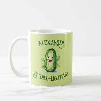 Cute Green Cartoon Pickle