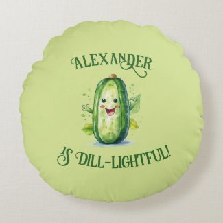 Cute Green Cartoon Pickle