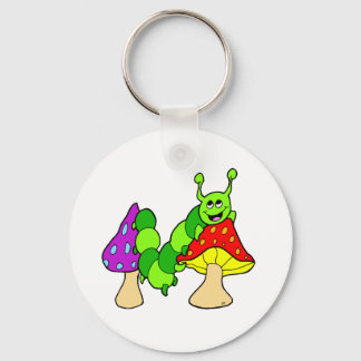 Cute Green Caterpillar Keychain