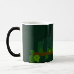 Cute Green Chameleon Illustration Tropical Reptile Color Morph Mug