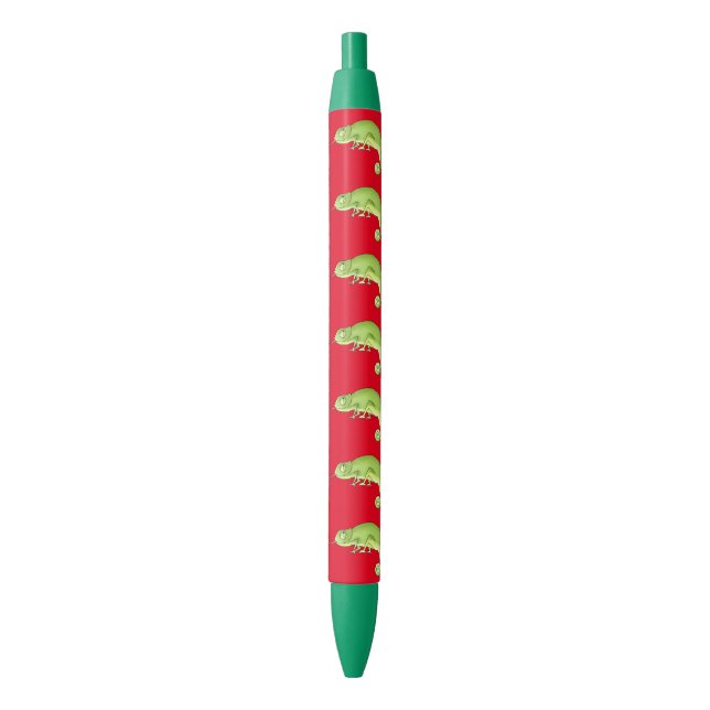 cute green chameleon pattern pen (Front Vertical)