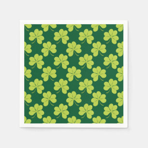 Cute Green Clover Shamrock Pattern Napkins