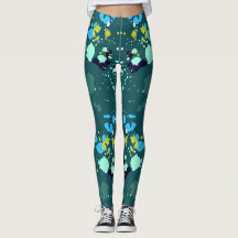 Cute Green Colorful Paint Splatter Pattern