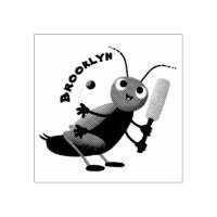 Cute green cricket insect cartoon illustration