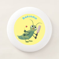 Cute green cricket insect cartoon illustration