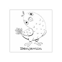 Cute green curious parakeet cartoon illustration 