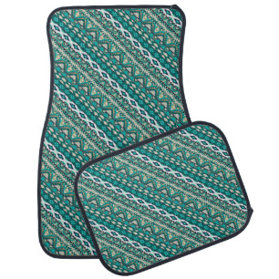 Cute green design aztec patterns design car floor mat