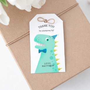 Christmas Dinosaur Gift Tag Stickers