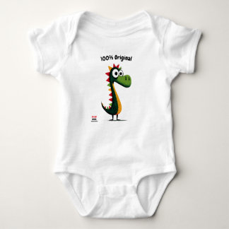 Cute Green Dinosaur | Kids & Teens Style Baby Bodysuit
