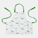 Cute Green Dinosaur Pattern Apron