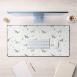 Cute Green Dinosaur Pattern Desk Mat