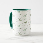 Cute Green Dinosaur Pattern Mug