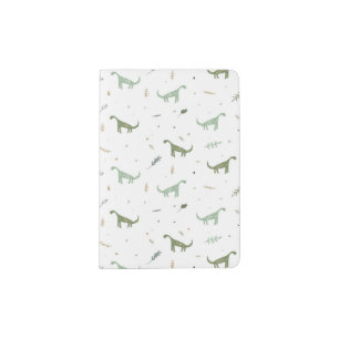 Cute Green Dinosaur Pattern Passport Holder