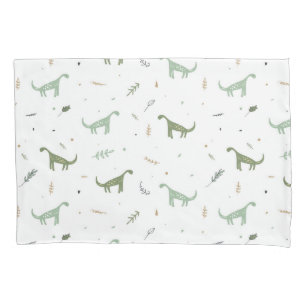 Cute Green Dinosaur Pattern Pillow Case