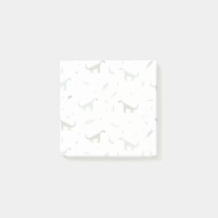 Cute Green Dinosaur Pattern Post-it Notes