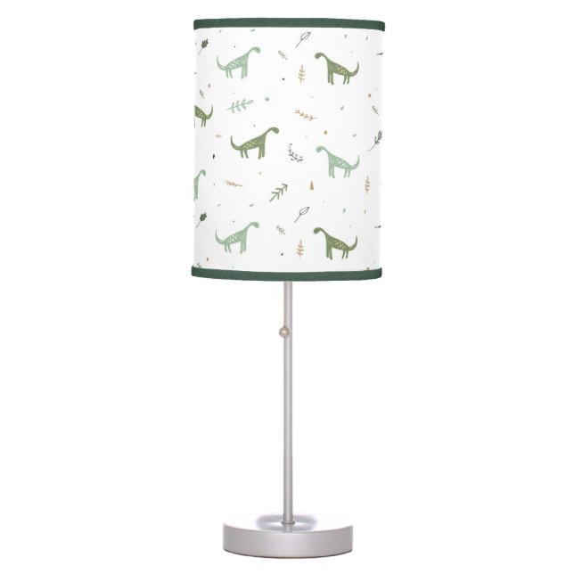 Cute Green Dinosaur Pattern Table Lamp (Front)