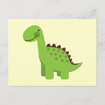 Cute Green Dinosaur Postcard by ne1512BLVD at Zazzle