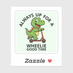 Cute Green Dinosaur Sticker