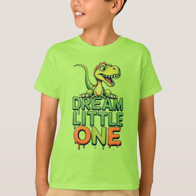 Cute Green Dinosaur T-Shirt (Front)