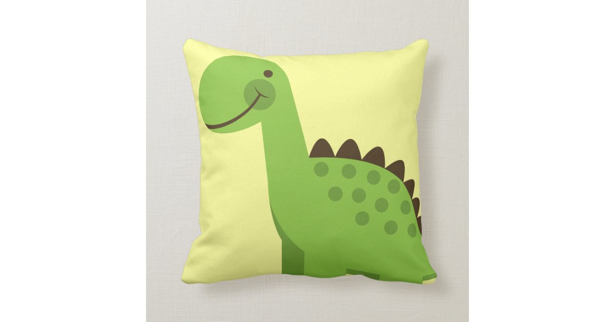 green dinosaur pillow