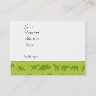 Cute Green Dinosaurs Patterns for Boys Business Card