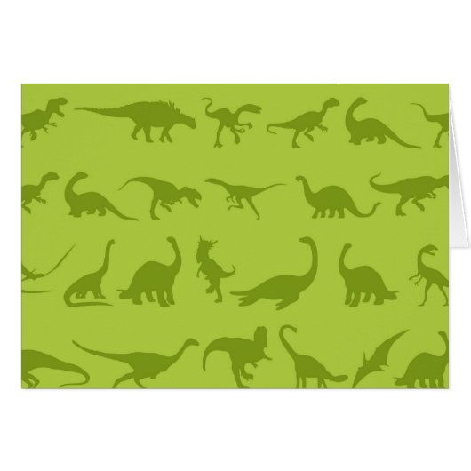 Cute Green Dinosaurs Patterns for Boys Cards (Front Horizontal)