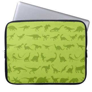 Cute Green Dinosaurs Patterns for Boys Laptop Sleeve
