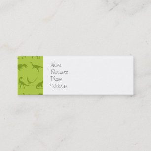 Cute Green Dinosaurs Patterns for Boys Mini Business Card