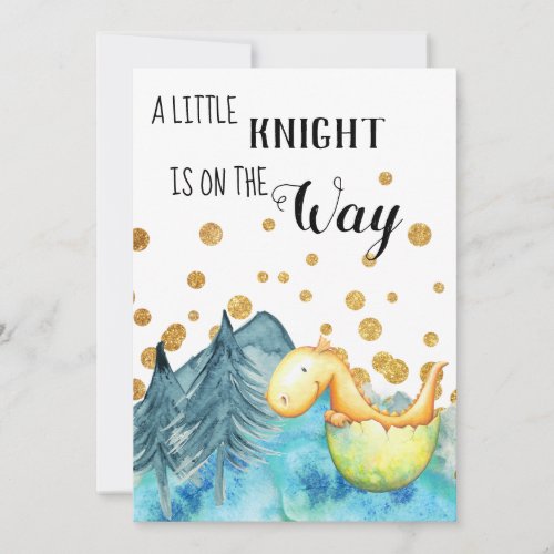 *~* Cute Green Dragon Hatching Baby Boy  Shower Invitation