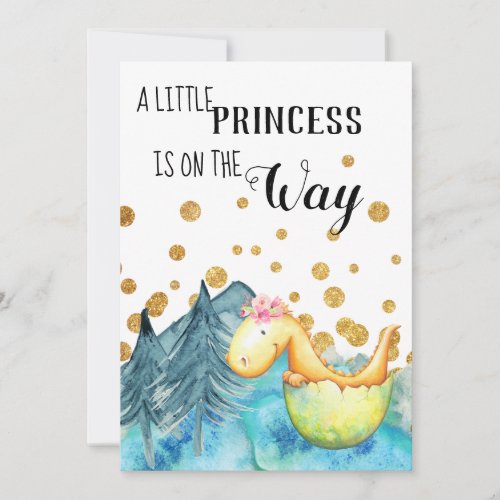 *~* Cute Green Dragon Hatching Baby Girl  Shower Invitation