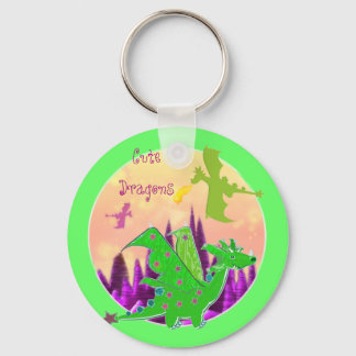 Cute Green Dragon Keychain
