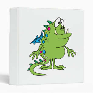 cute green dragon monster creature binder