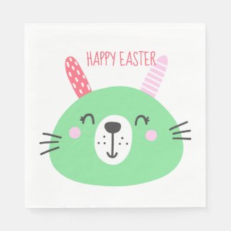 Cute Green Easter Bunny
