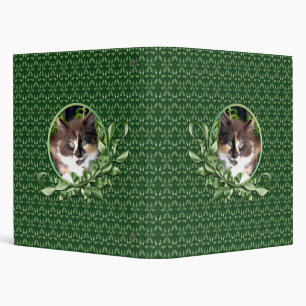 Cute Green Eyed Calico Kitten 1 Inch Binder