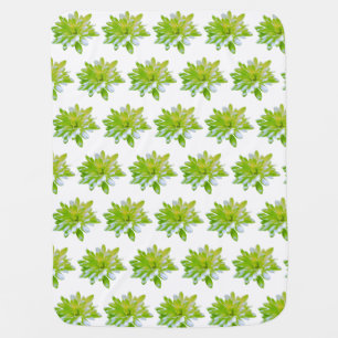 Cute green floral green flower green daisy baby blanket