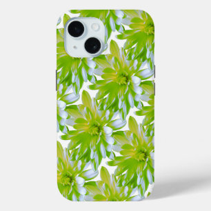 Cute green floral green flower green daisy iPhone 15 case