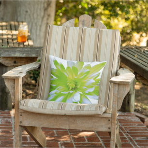 Cute green floral green flower green daisy outdoor pillow