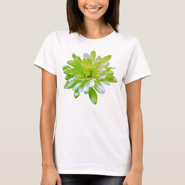 Cute green floral green flower green daisy T-Shirt (Front)