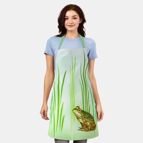 Cute Green Frog Apron