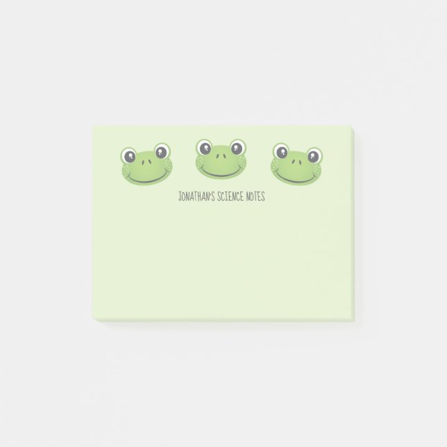 Cute Green Frog | Back to School | Notes (Front)