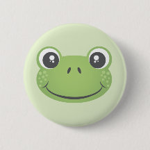 Cute Green Frog | Button