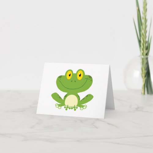 Cute Green Frog Card