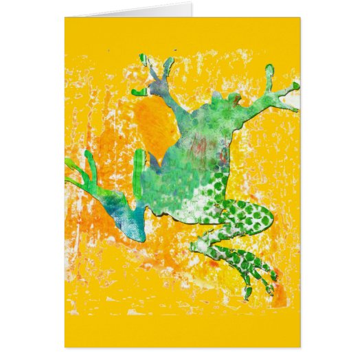 Cute Green Frog Cards (Front)
