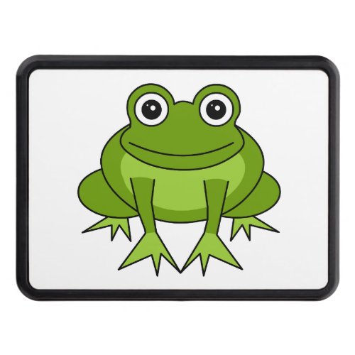 Cute Green Frog Cartoon Hitch Cover
