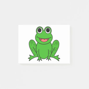 Cute Green Frog Cartoon Post-it Notes