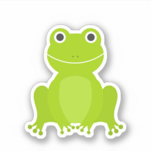 Cute green frog Custom-Cut Vinyl Sticker